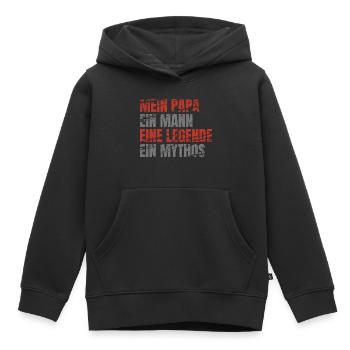 Dad eine legende mythos - Kinder Premium Organic Hoodie - Schwarz - Vorne - AI Model Kid Male (0cm)