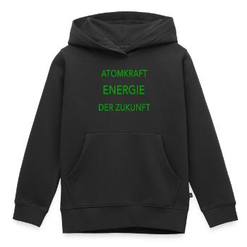 Atomkraft Energie der Zukunft - Kinder Premium Organic Hoodie - Schwarz - Vorne - AI Model Kid Male (0cm)