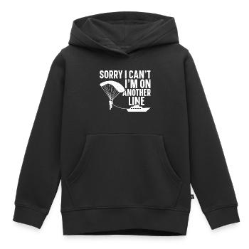 Équipement de parachute ascensionnel Jouets de parakite Parachute ascensionnel - Sweat Premium à capuche enfant bio - noir - Devant - AI Model Kid Male (0cm)