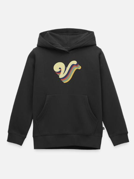 Retro-V-Buchstabe - Kinder Premium Organic Hoodie - Schwarz
