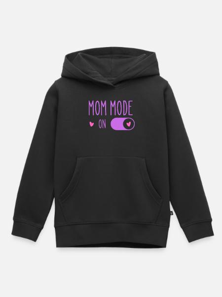 Aktiver Mom-Modus Lila - Kinder Premium Organic Hoodie - Schwarz