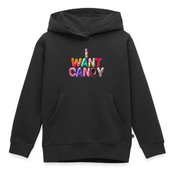 Ich will Süßigkeiten - Kinder Premium Organic Hoodie - Schwarz - Vorne - AI Model Kid Male (0cm)