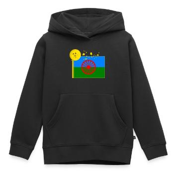 Roma Flag - Kids Premium Organic Hoodie - black - Front - AI Model Kid Male (0cm)