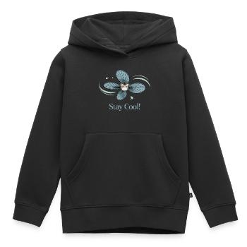 DECKENVENTILATOREN BLEIBEN KÜHL - Kinder Premium Organic Hoodie - Schwarz - Vorne - AI Model Kid Male (0cm)