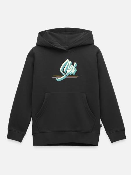 Ski - Kinder Premium Organic Hoodie - Schwarz