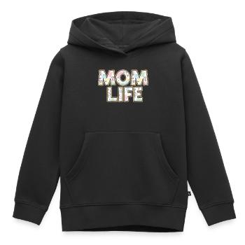 Mom Life Pastel Hearts Scribble - Kids Premium Organic Hoodie - black - Front - AI Model Kid Male (0cm)