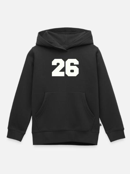 26 - Kinder Premium Organic Hoodie - Schwarz