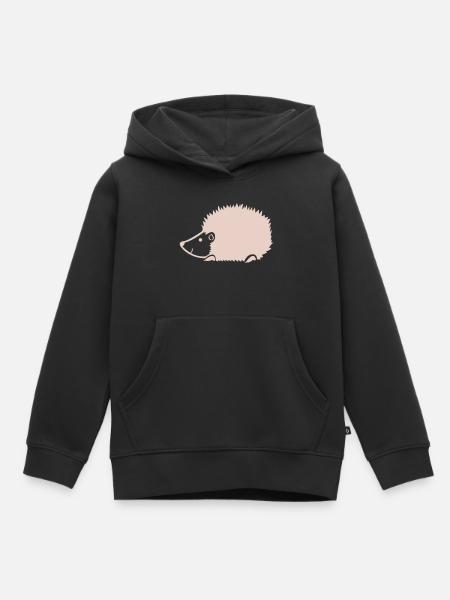 Kuscheliger Igel Silhouette - Kinder Premium Organic Hoodie - Schwarz