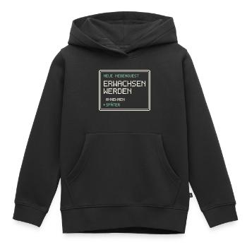 Neue Nebenquest Erwachsen werden - Pixel Retro - Kinder Premium Organic Hoodie - Schwarz - Vorne - AI Model Kid Male (0cm)
