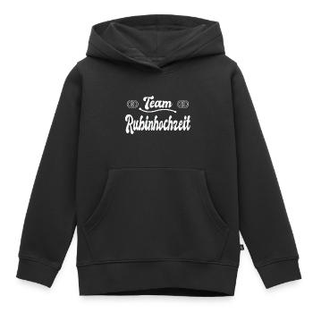40 Jahre Ehe Ehe 40 Jahre Ehe Geschenk - Kinder Premium Organic Hoodie - Schwarz - Vorne - AI Model Kid Male (0cm)
