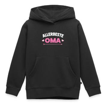 Oma Familie Großeltern Geschenk - Kinder Premium Organic Hoodie - Schwarz - Vorne - AI Model Kid Male (0cm)