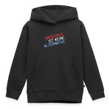 Rassismus ist keine Alternative - Kinder Premium Organic Hoodie - Schwarz - Vorne - AI Model Kid Male (0cm)