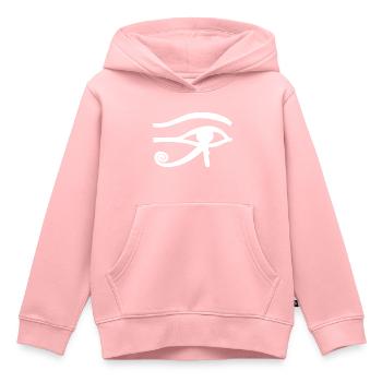 L’œil de Ra - Sweat Premium à capuche enfant bio - rose - Devant - AI Model Kid Female (0cm)