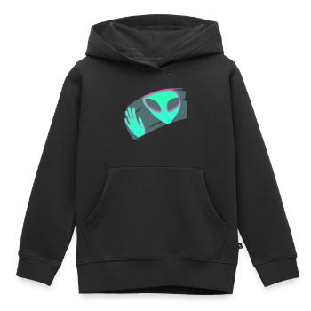 étranger - Sweat Premium à capuche enfant bio - noir - Devant - AI Model Kid Male (0cm)