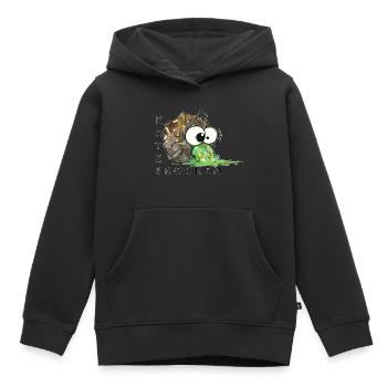 Morceaux de vomi - Sweat Premium à capuche enfant bio - noir - Devant - AI Model Kid Male (0cm)