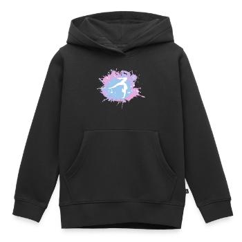 Gymnastique, Gymnaste - Gymnastique - Sweat Premium à capuche enfant bio - noir - Devant - AI Model Kid Male (0cm)