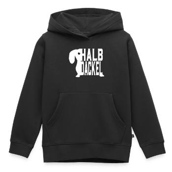Halbdackel Schwäbisch Schwaben - Kinder Premium Organic Hoodie - Schwarz - Vorne - AI Model Kid Male (0cm)