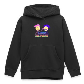 Das Leben ist Schmerz - Kinder Premium Organic Hoodie - Schwarz - Vorne - AI Model Kid Male (0cm)