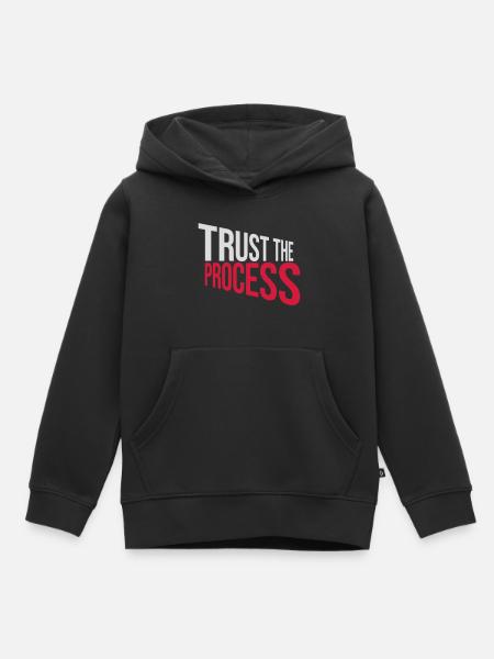 trust the process Zitat - Kinder Premium Organic Hoodie - Schwarz