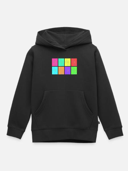 Rock singer in Pop Art - Kids Premium Organic Hoodie - black