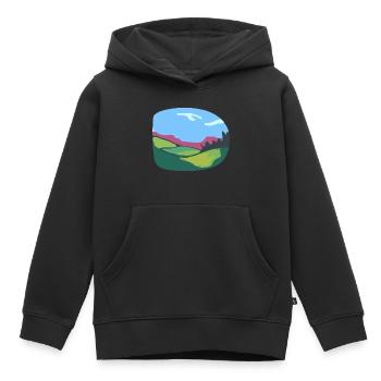Paysage naturel - Sweat Premium à capuche enfant bio - noir - Devant - AI Model Kid Male (0cm)