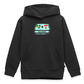 Liban et Suède 100 % parfait / Cadeau - Sweat Premium à capuche enfant bio - noir - Devant - AI Model Kid Male (0cm)