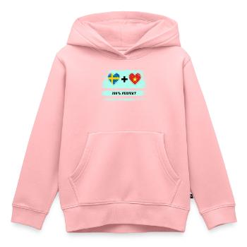 Vietnam et Suède 100% Parfait / Cadeau - Sweat Premium à capuche enfant bio - rose - Devant - AI Model Kid Female (0cm)