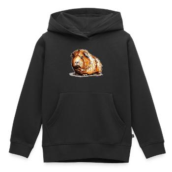 Les cochons d’Inde sont juste d’excellents animaux de compagnie - Sweat Premium à capuche enfant bio - noir - Devant - AI Model Kid Male (0cm)