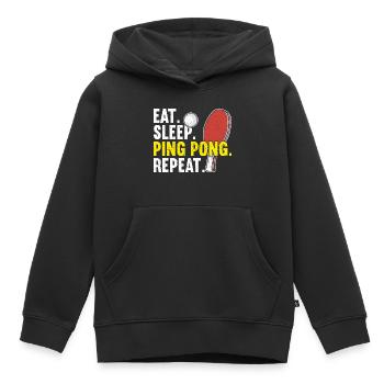 Ping Pong Table Tennis Ping-Pong - Kids Premium Organic Hoodie - black - Front - AI Model Kid Male (0cm)