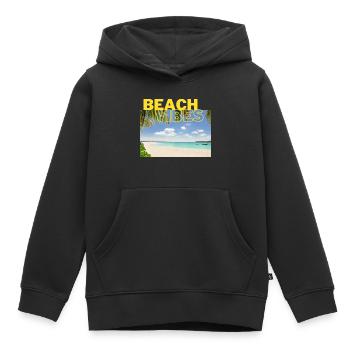 Beach 25 - Kinder Premium Organic Hoodie - Schwarz - Vorne - AI Model Kid Male (0cm)