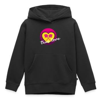 Hobby Horse True love Heart - Kids Premium Organic Hoodie - black - Front - AI Model Kid Male (0cm)