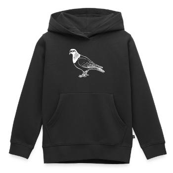 Taube Hand gezeichnet Vogel - Kinder Premium Organic Hoodie - Schwarz - Vorne - AI Model Kid Male (0cm)