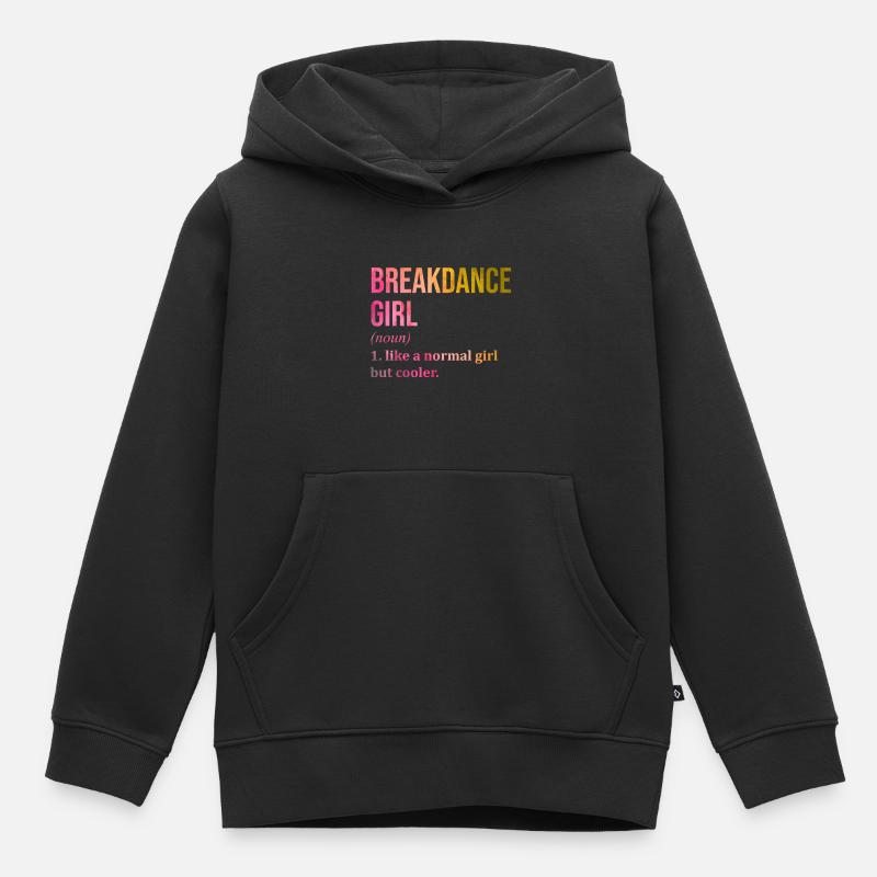 Danse break - Sweat Premium à capuche enfant bio - noir