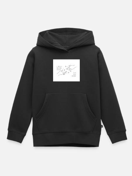 jamais - Sweat Premium à capuche enfant bio - noir