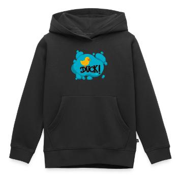 Duck! - Calypso Blous - Kinder Premium Organic Hoodie - Schwarz - Vorne - AI Model Kid Male (0cm)