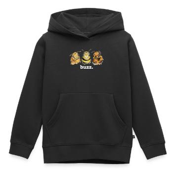 Bourdonnement des abeilles – Bourdonnement drôle pour les amateurs d’abeilles - Sweat Premium à capuche enfant bio - noir - Devant - AI Model Kid Male (0cm)
