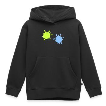 Éclaboussures de néon - Sweat Premium à capuche enfant bio - noir - Devant - AI Model Kid Male (0cm)