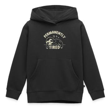 Fatigué de façon permanente - Sweat Premium à capuche enfant bio - noir - Devant - AI Model Kid Male (0cm)