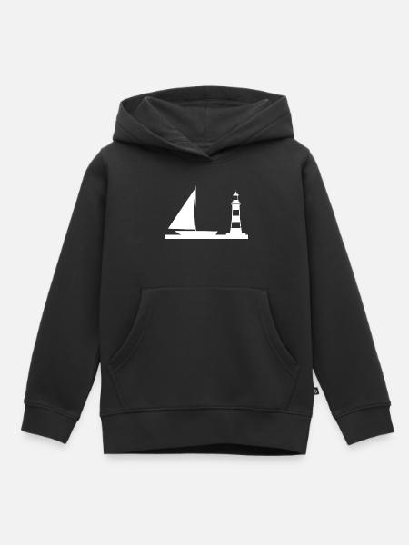 Segeln - Kinder Premium Organic Hoodie - Schwarz