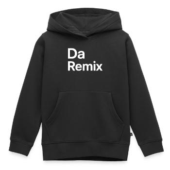 Da Remix (bavarois pour « Le Remix ») - Sweat Premium à capuche enfant bio - noir - Devant - AI Model Kid Male (0cm)