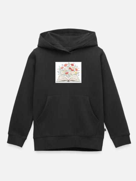 Bücher - Kinder Premium Organic Hoodie - Schwarz
