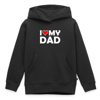 I love my dad - Kinder Premium Organic Hoodie - Schwarz - Vorne - AI Model Kid Male (0cm)