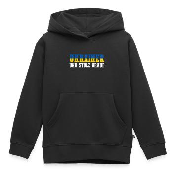 Ukrainer Ukraine - Kinder Premium Organic Hoodie - Schwarz - Vorne - AI Model Kid Male (0cm)