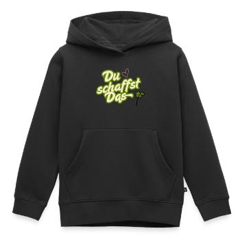 Du schaffst das - Kinder Premium Organic Hoodie - Schwarz - Vorne - AI Model Kid Male (0cm)