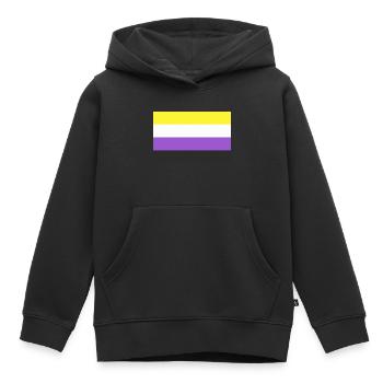 LGBT Nicht-binär - Kinder Premium Organic Hoodie - Schwarz - Vorne - AI Model Kid Male (0cm)