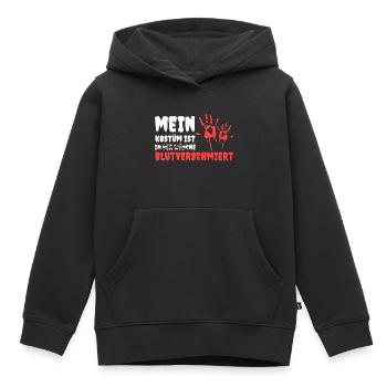 Mein Kostüm Ist In Der Wäsche Blutverschmiert - Kinder Premium Organic Hoodie - Schwarz - Vorne - AI Model Kid Male (0cm)