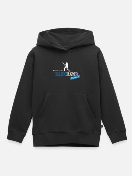Tennis Backhand - Kinder Premium Organic Hoodie - Schwarz