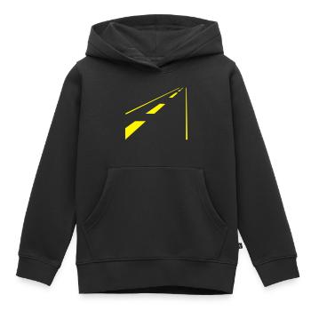 road / Straße (1c) - Kinder Premium Organic Hoodie - Schwarz - Vorne - AI Model Kid Male (0cm)