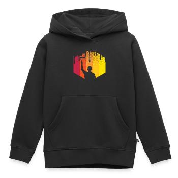 Pintor - Sudadera Premium con capucha infantil orgánica - negro - delante - AI Model Kid Male (0cm)