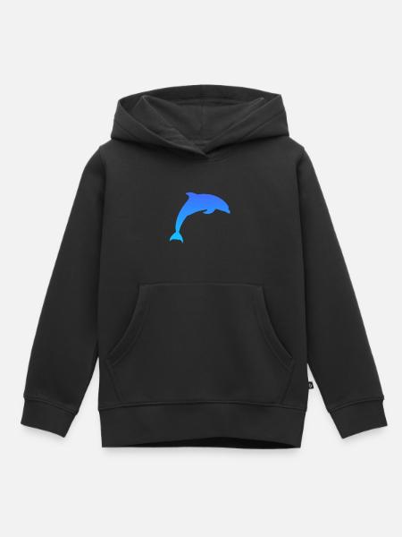 Delfin Dolphin - Kinder Premium Organic Hoodie - Schwarz